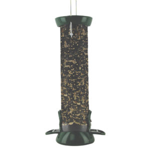 12" 2-port Green Clever Clean Seed Feeder